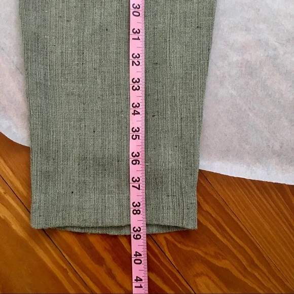 Vintage 70s High Waist Tapered Pants | Geometric Waist Design - Picture 6 of 8